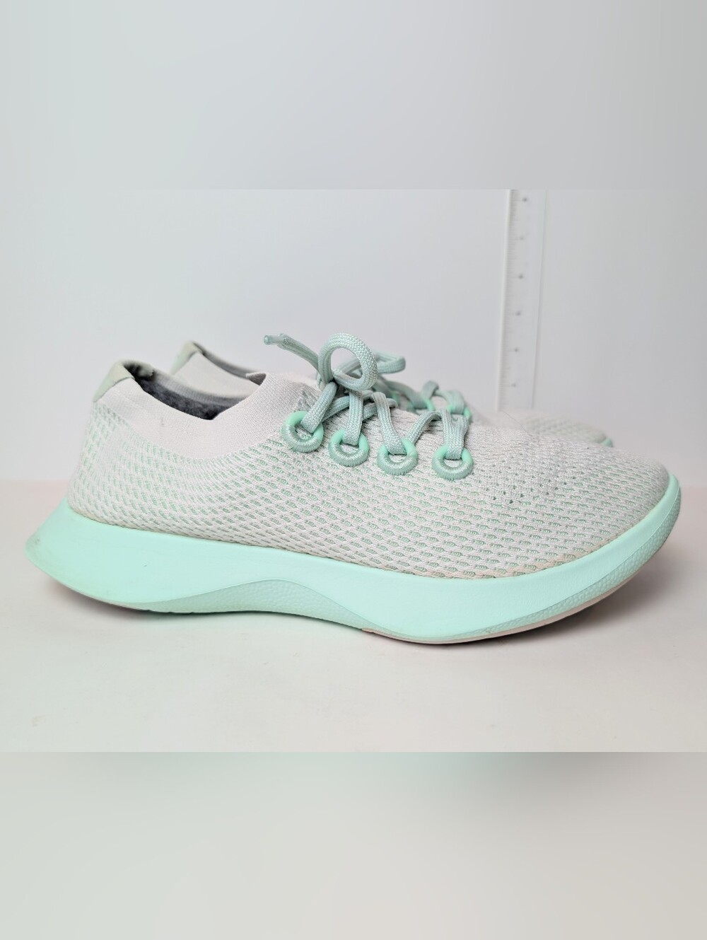 allbirds Men's Mint Green Knit Athletic Sneaker Size 10.5 Great